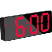 24hShop LED herätyskello punaisilla numeroilla - Musta