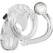 Man Cage 10 Chasity Cage With Plug Transparent