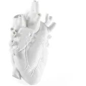 Seletti - Love In Bloom Giant Resin Heart Maljakko Valkoinen