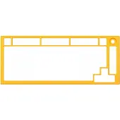 Glorious GMMK PRO Top Frame -näppäimistön vaihtokuori, golden yellow