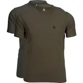 Seeland Outdoor 2-pack T-shirt Granit/Pine green 2XL