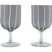 OYOY Living Design Mizu Wine Glass - Pack Of 2 - Grey - 35 CL