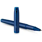 Parker IM Monochrome Blue -kuulamustekynä, fine kärki, musta muste