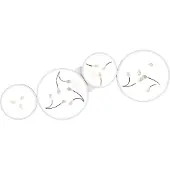 TRIO Lighting Led Groovy, himmennettävä, Valkoinen/opaali, Olohuone/ruokailutila, Metalli