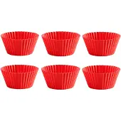Lékué muffinssivuoat silikoni 6-pack. Punainen