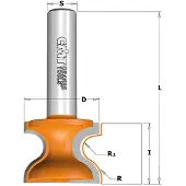 Cmt Pyöristysjyrsin 855.804.11; 31,75/25,4 mm