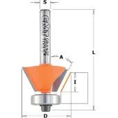Cmt Viistejyrsin ; S=1/4''; D=12,7 mm; laakereilla