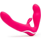 Happy Rabbit - strap-on vibraattori - johdoton - pinkki