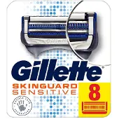Gillette SkinGuard Sensitive Razor Blades for Men with Precision Trimmer, 8 terän pakkaus