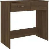 vidaXL Työpöytä ruskea tammi 80x40x75 cm tekninen puu