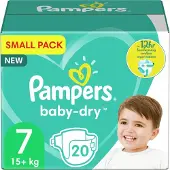 Pampers Baby-Dry koko 7 (15+kg) 20 kpl.
