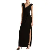 Ralph Lauren Jersey Off-The-Shoulder Gown - Black - 42