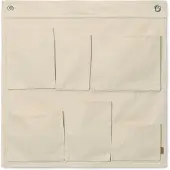 Ferm Living Canvas Wall Pockets säilytin, luonnonvalkoinen