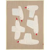 Ferm Living Bird tikattu huopa Beige