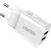 Choetech Power charger C0030 2A 2x USB (white)