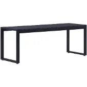 vidaXL Puutarhapenkki 120,5 cm polystyreenilevy musta
