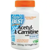 Doctors Best Asetyyli-L-karnitiini Biosint-karnitiinien kanssa 500 mg - 60 Veg-kapselia