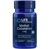 Life Extension , Vitamiini B12 Metyylisyanobalamiini, 1 mg, 60 Vegetarien Lozenges