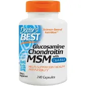 Doctors Best Glukosamiini-kondroitiini-MSM ja OptiMSM - 240 Veg-kapselia