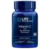 Life Extension C-vitamiini ja Bio-Quercetin Phytosome - 60 kasvissyöjätablettia