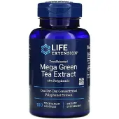 Life Extension Kofeiiniton Mega vihreä teeuute - 100 Veg-kapselia