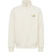 Carhartt WIP Half Zip American Script Half-Zip Neulepaita natural Koko XXL
