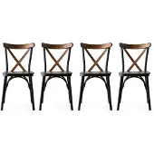 Skye Decor 4 tuolin setti Hanah Home Ahsap Ekol - Walnut