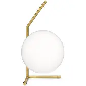 Flos IC lights T1 low pöytälamppu Harjattu messinki opaliainen