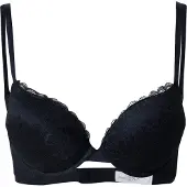 Lindex Bra Linnea In Lace - Black - Black - 80 C