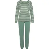 Vivance Pyjama pastellinkeltainen / smaragdi
