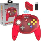 Retro-Bit Nintendo 64 Tribute Langaton 2.4G Punainen PC/MAC, Steam,