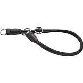 Hunter - Dog Collar Training Round & Soft Half Choke Black 45 cm - Koirat - Kaulapannat