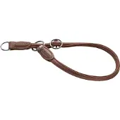 Hunter - Dog Collar Training Round & Soft Half Choke Brown M 45 cm - Koirat - Kaulapannat