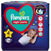 Pampers Night Pants Size 4 kertakäyttöiset housuvaipat yöksi 9-15 kg 25 kpl