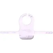 EVERYDAY BABY Silicone Bib With Belts Light Lavender - White - ONE SIZE