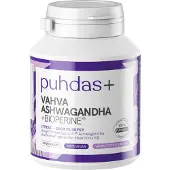 Puhdas+ Vahva Ashwaganda+BioPerine 60 kaps. ravintolisä