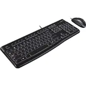 Logitech MK120 näppäimistö Sisältää hiiren Office USB QWERTY Kansainvälinen (US) Musta (920-002562)
