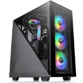 Thermaltake Divider 300 TG, Midi Tower, PC, Musta, ATX, mikro ATX, Mini-ITX, SPCC, Multi (CA-1S2-00M1WN-00)