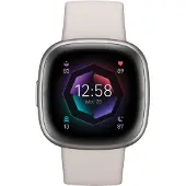 Fitbit Sense 2 40.5mm -älykello, lunar white/platinum