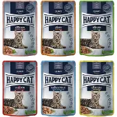 Happy Cat 24x85g Farm Duck Pouch Meat in Sauce kissanruoka