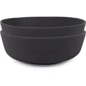 Filibabba Silikone Skål 2-Pak - Stone Grey - Black - ONE SIZE