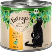 Feringa 24x200g Organic Adult luomuankka, luomupäärynä & luomukissanminttu kissanruoka