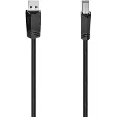 Hama USB 2.0 USB-A – USB-B -kaapeli, 3 m, musta