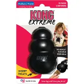 Kong - Extreme Rubber Medium Black 9x6cm (7-16 kg), 120g - Koirat - Koiran lelut ja pelit - Kumilelut