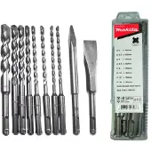 Makita 10 kpl. porateräsarja D-46361; SDS-Plus