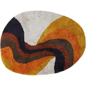 HK Living Retro swirl kylpyhuoneen matto 90 x 120 cm Retro multicolours