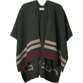 Chevalier Penrose Wool Poncho Dark Green One Size