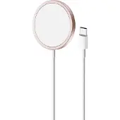 Puro Magnetic Charging Cable USB-C MagSafe 15W Wireless Charger (pink)