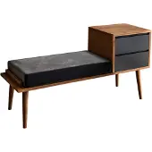 Hannah Home Fiina 120 cm ruskea/antrasiitti eteispenkki