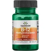 Swanson Health Vitamiini B-12 Metyylikobalamiini, 2500mcg Kirsikka - 60 tablettia